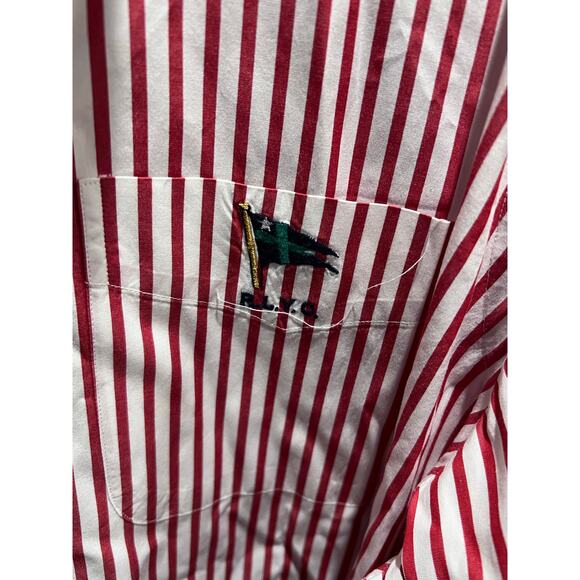 Ralph Lauren Polo Country Club Men’s XXL Red White Stripe Button Down Shirt - Picture 6 of 8